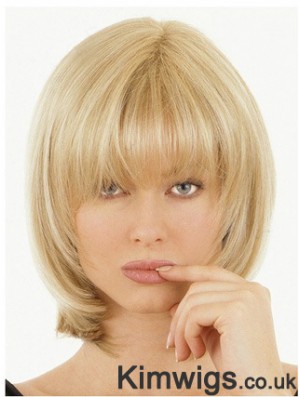 Half Wigs With Remy Straight Style Blonde Color