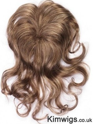 Clip In Hairpieces With Synthettic Wavy Style Brown Color