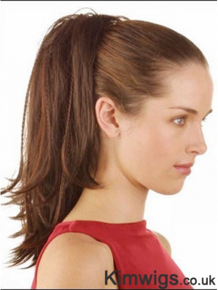 Comfortable Straight Brown Ponytails